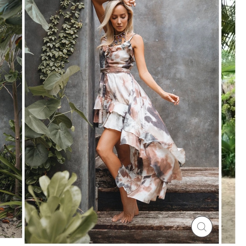 NEW- Sukiso High Low tie dye Juliet Dress, Sz M